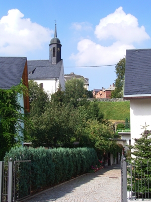 Blick zur Auferstehungskirche